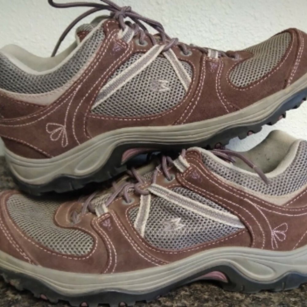 Garmont Women's Amica Brown Suede Mesh Trail Hiking Shoes Vibram Soles US 10